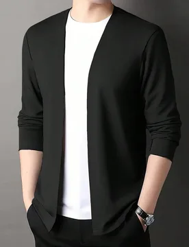 Camisa sencilla de unicolor para hombre, para el otoño - Shein - FashionsVida