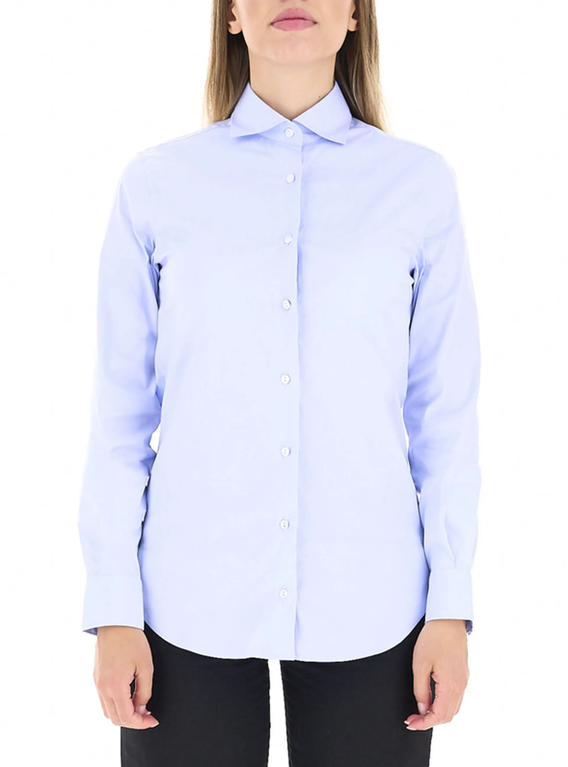 Camicia misto cotone AZZURRO OXFORD 46 - Xacus - FashionsVida