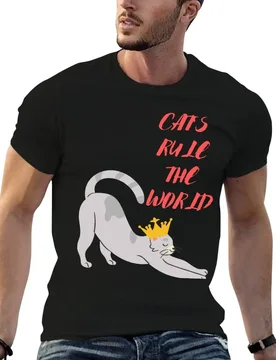 Cats Rule The World T-Shirt cotton tshirt 100% anime t shirts for man T-Shirt - Aliexpress - FashionsVida