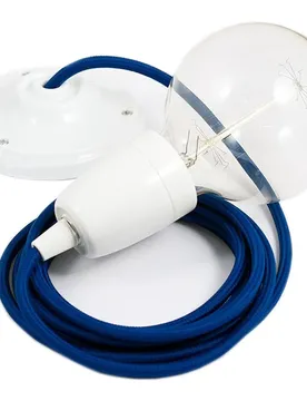 Cables Suspension Luminaire Rm12 Diy 1 M Blue / White One Size