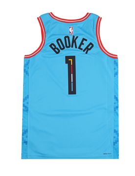Canotta Basket Uomo Nba City Edition 22 Dri-fit Swingman Jersey No 1 Devin Booker Phosun Dk Turquoise