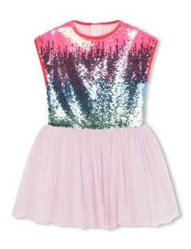 Para niña. U20650 Vestido con lentejuelas (6Y= 114/119cm), Casual, Poliéster, Sin mangas / Tirantes, moda infantil