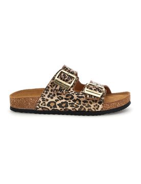 Ciabatte leopardate con doppia fibbia S31Y796 37