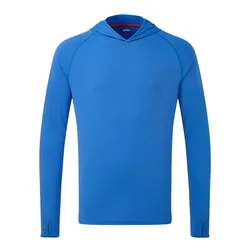 Tec Uv Hooded Long Sleeve T-shirt Blue XS Men