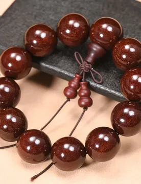 High Density Sinking Water Chicken Blood Red Nepal Small Leaf Rosewood Gourd Bracelet Wooden Prayer Beads Gifts - Aliexpress - FashionsVida