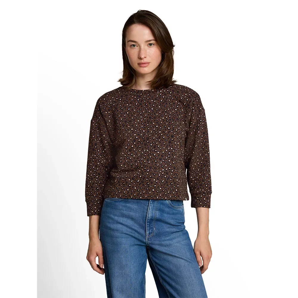 Maglione 1052367 Brown Black Leo Print M - Tom tailor - FashionsVida