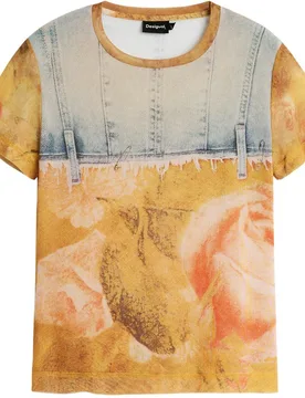 Camiseta de mujer patchwork - Desigual - FashionsVida