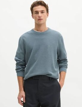 Para hombre. 5000009413 Jersey regular de piqué de algodón ecológico (S), Casual, Manga larga
