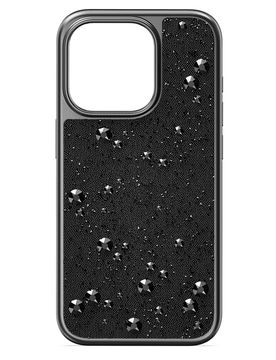Custodia per smartphone High, Cristalli Flat Back, iPhone® 15 Pro, Nero OS