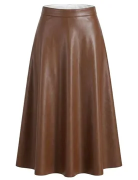 Midi-Rock Damen Braun S Damen - MAX&Co. - FashionsVida