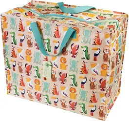 Recycled Jumbo Storage Bag - Colourful Creatures