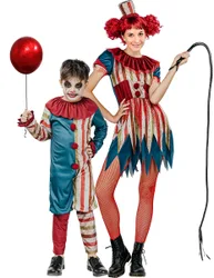 BCI buntes Horrorclown Paarkostüme