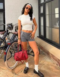 Short Mini Passants 44 Gris