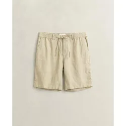 Pantalones cortos de hombre de lino con cordón