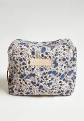 Nola Aster Print Wash Bag In Blue - One Size