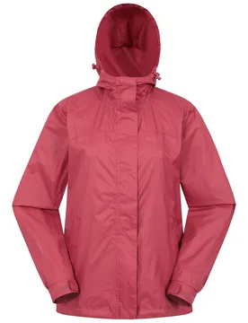 Torrent Womens Lightweight Waterproof Jacket - Pink - Pink - Size: 12 - Mountain Warehouse - FashionsVida
