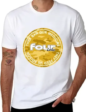 Four Loko Gold T-Shirt cotton t shirt man man t shirt cotton T-Shirt - Aliexpress - FashionsVida