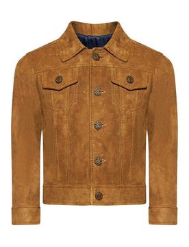 Roberto Cavalli Giacca In Camoscio
