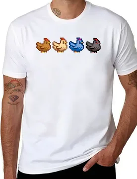 Stardew Valley Chickens 4 T-Shirt Plus Size Everyday Tee Shirt - Aliexpress - FashionsVida