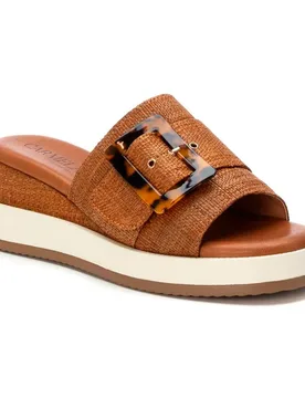 Sandali Con Zeppa 16222802 Camel EU 41 - Carmela - FashionsVida