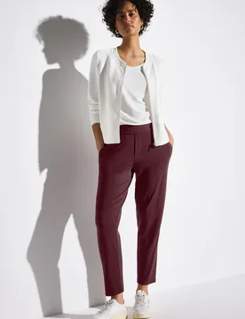 Jersey-Hose im Loose Fit female Rot - Street One - FashionsVida