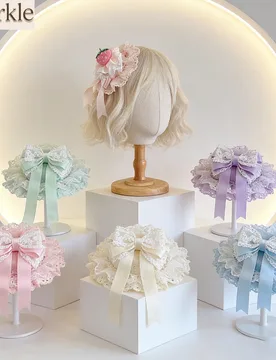 Elegant Pastel Victorian Lace Hair Bow Clip for Cosplay And Daily Wear Lolita Headpiece Mulberry Silk Bowknot Hair Accessory - Aliexpress - FashionsVida