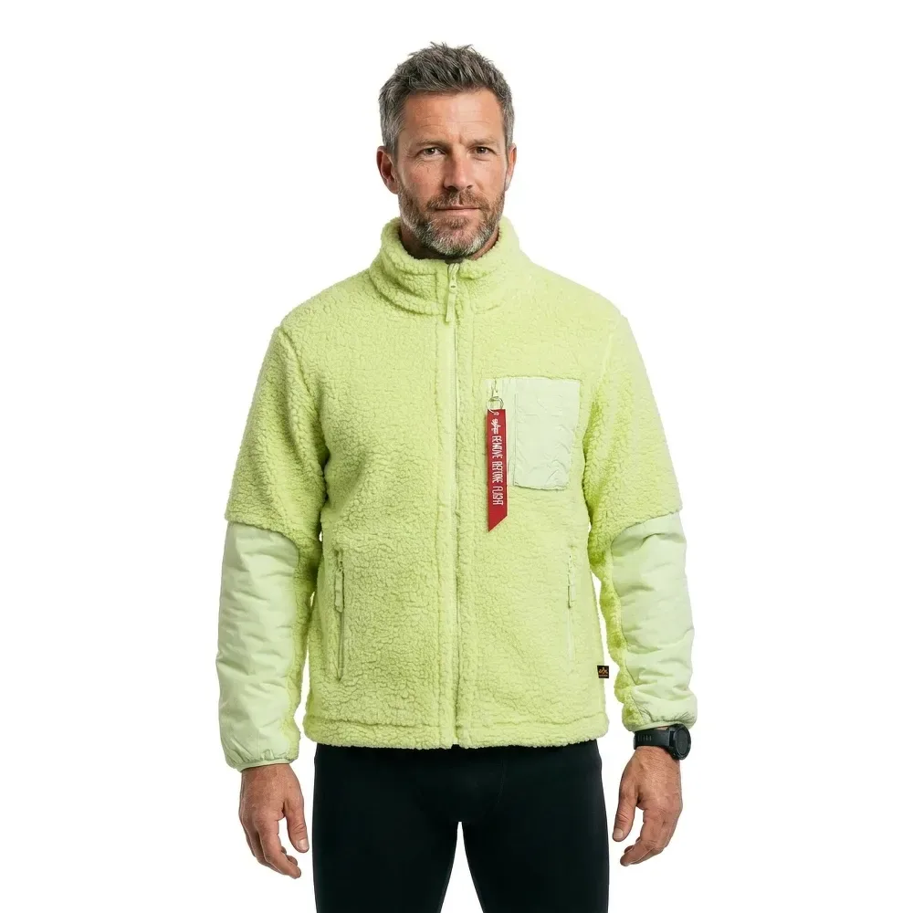 Industries Giacca Sherpa Arctic Lime XL - ALPHA - FashionsVida