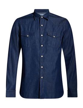 Camisa vaquera Hombre Azul marino S,XL Hombre