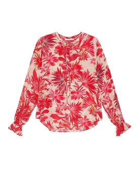 Bluse e camicie donna - camicia-botanical - rosso