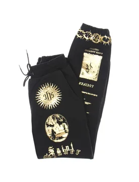 Pantalone Tuta Leggero Uomo Gold Manifesto Jogger Black/gold - IHS - FashionsVida