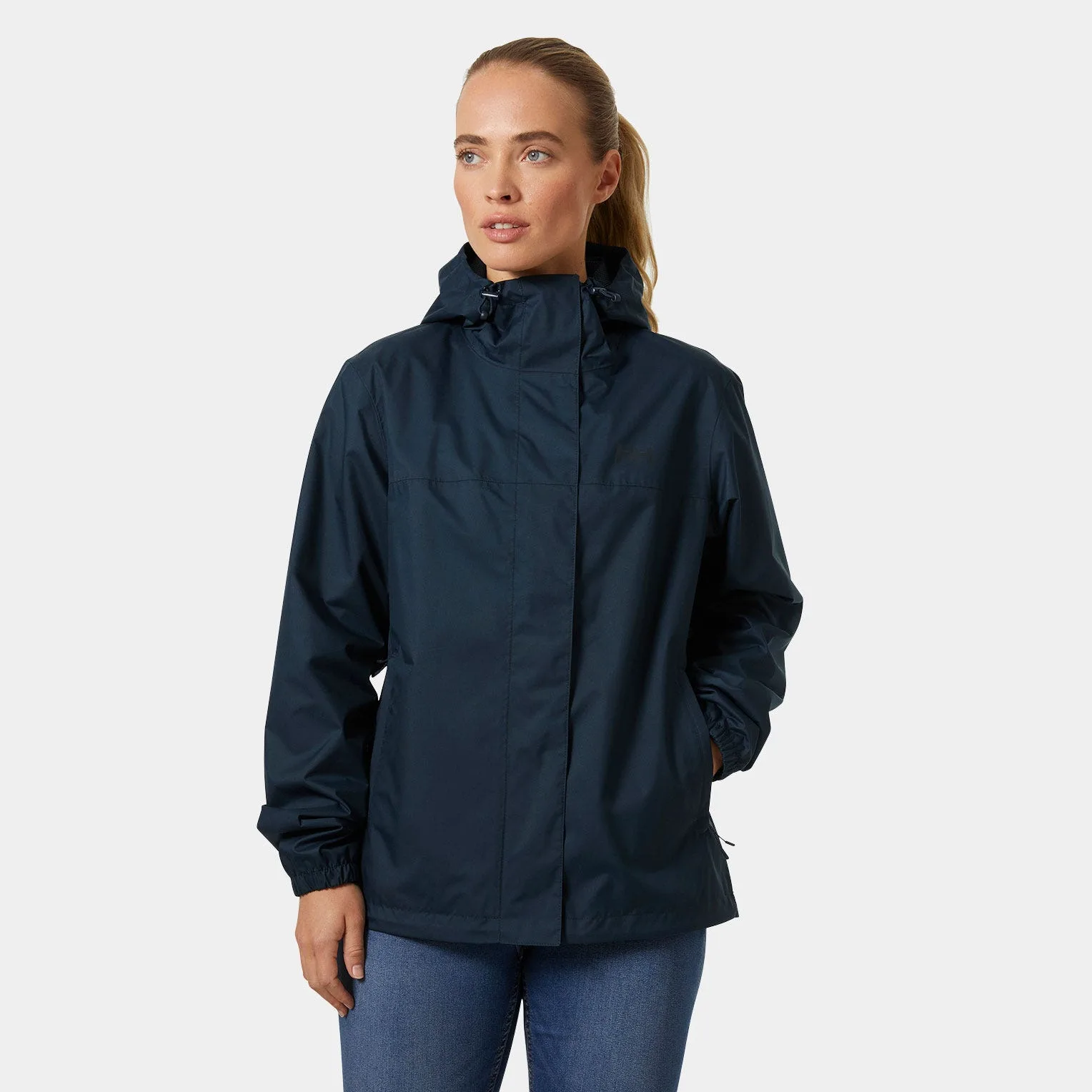 Women's Vancouver Rain Jacket Navy L - Navy Blue - Female - Helly Hansen - FashionsVida