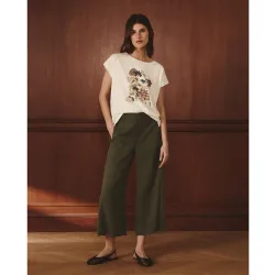 Pantalón cropped de mujer