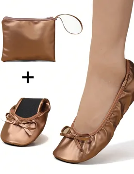 Zapatos de baile plegables y cómodos, casual, suaves y versátiles para interiores, ligeros y fáciles de llevar para mujer - Shein - FashionsVida