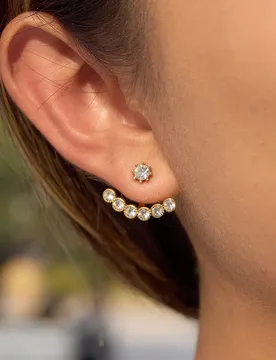 New Unique Design Delicate Crystal Stud Earrings for Women Minimalist 18K Gold Plated Stainless Steel Earrings Fashion Jewelry - Aliexpress - FashionsVida