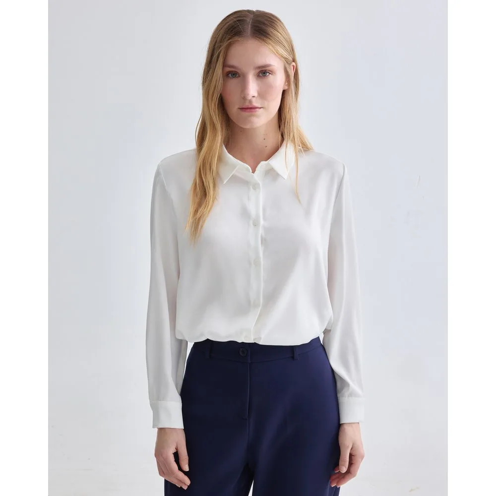 Camisa de mujer lisa manga larga - Zermatt - FashionsVida