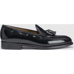 Mocasines de hombre de de piel con adorno de borlas