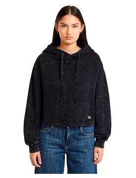 Felpa Con Cappuccio Overdyed Loose Dark Black Gd 2XS - G-Star - FashionsVida