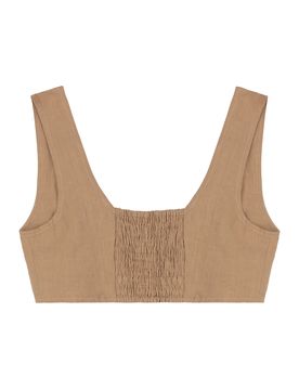 Leinen Cropped Mini Tank Top