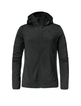 Chaqueta polar con capucha Milagle para mujer negro 42