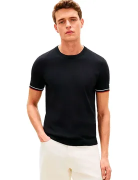 Maglietta A Maniche Corte Mw0mw2676 Black S - Tommy hilfiger - FashionsVida