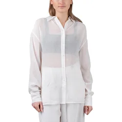 Crinkle Tie Detail Shirt Ancient White XS Damen