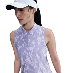 Golf Polo DF Victory Print, ärmellos, lila xl