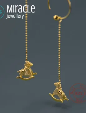 Miracle Sterling Silver 925 Original Design Game World Real Silver Earrings Cute Exquisite Nostalgic Carousel Sweet Fun Animal - Aliexpress - FashionsVida