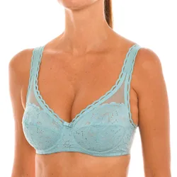 P0bvt Womens Non-Padded Underwire Bra - Turquoise - Size 42b