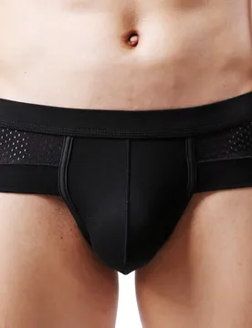 Calzoncillos de malla con bolsillo en forma de U para hombres, ropa interior sexy y transpirable - Shein - FashionsVida