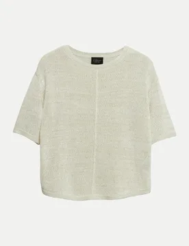 BLACK LABEL Strickpullover mit Glitzergarn Beige M - S. Oliver - FashionsVida
