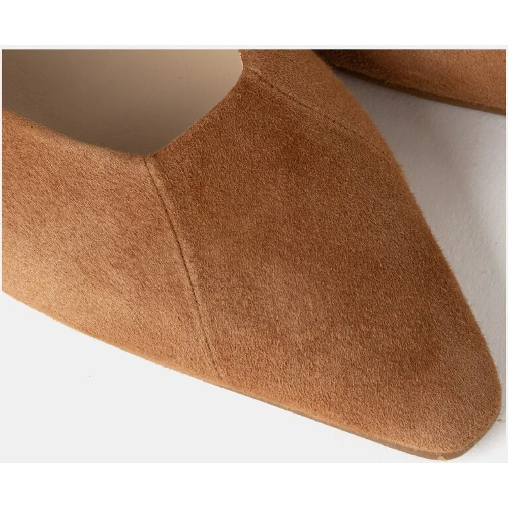 Zapatos de salón de mujer confeccionados en ante - Farrutx - FashionsVida