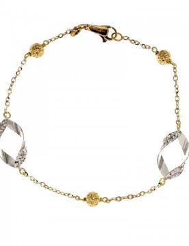 Bracciale da donna Oro giallo e bianco 803321724444