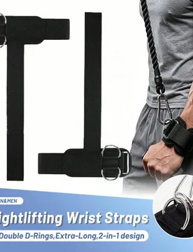 Piezas/Set - Correas de muñeca para levantamiento de pesas, Correas de levantamiento 2 en 1 con anillo en D, Adecuadas para entrenamiento con máquin - Shein - FashionsVida