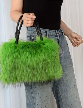 Faux Fur Handbag Ladies Tote Bag Crossbody Bag Single Shoulder Large Capacity Handbag Luxury New Design Raccoon Fur Shoulder Bag - Aliexpress - FashionsVida